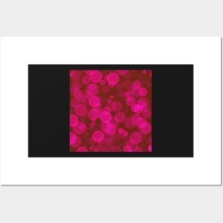 Magenta bokeh Posters and Art